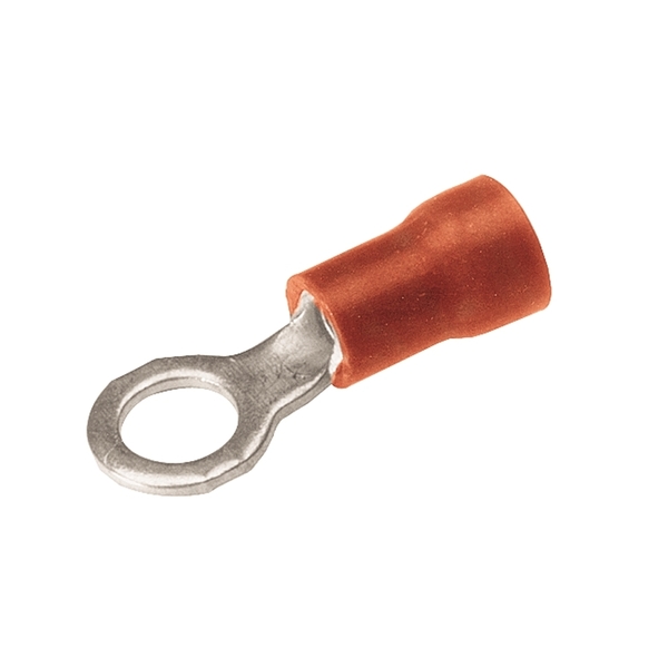 Burndy TNC RING TONGUE TERMINAL, 22-16 AWG 12-1/4" BOLT, RED TP16-14